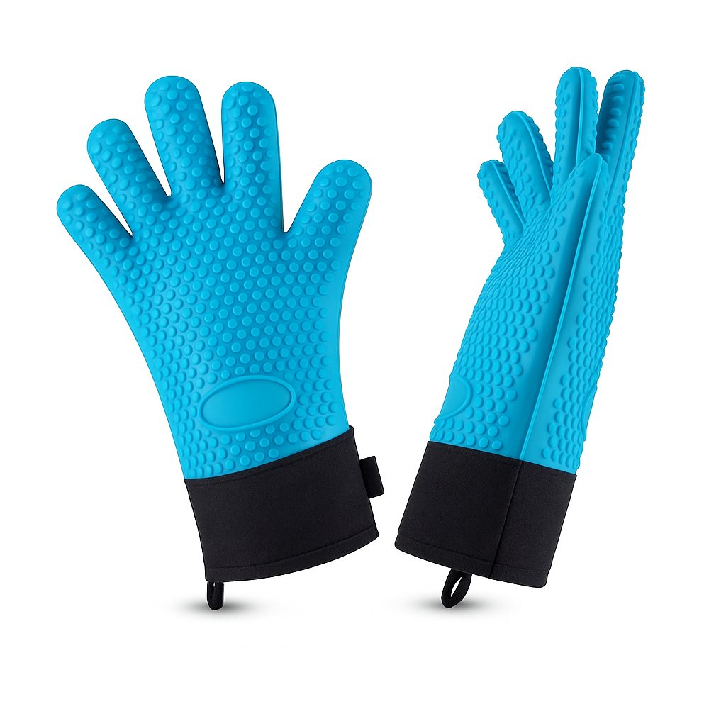 Gants en silicone – À manchette longue, imperméables, avec doublure intérieure en coton