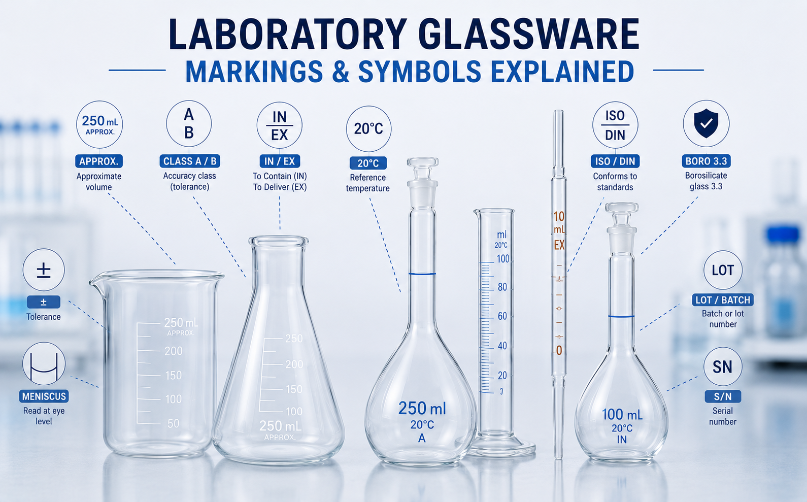 What Do the Markings and Symbols on Laboratory Glassware Mean?